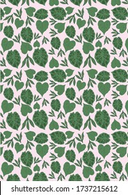Botanisches Muster Illustration Hintergrund Kunst. botanische Illustration. botanische Tapete. botanischer Vektor. Darstellung
