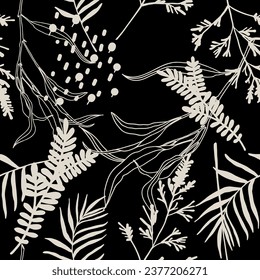 Botanical pattern illustration floral graphic