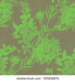 Botanical pattern seamless vector background tile