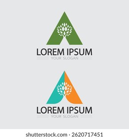 Botanical Plant Leaf Logo Design with Organic and Eco Friendly Concept for Nature Conservation

