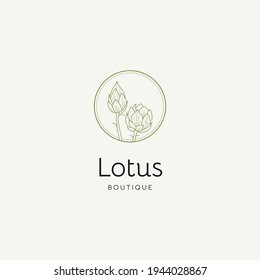 Botanical pre-made line art logo design. Minimal and modern brand identity 