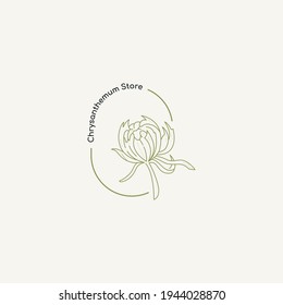 Botanical pre-made line art logo design. Minimal and modern brand identity 