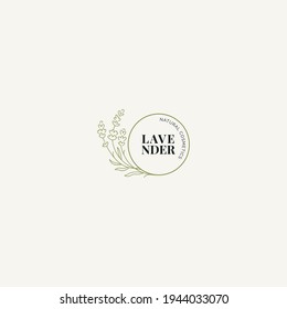 Botanical pre-made line art logotype template. Minimal and modern branding identity