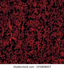 Ornamento de estilo rústico botánico mezclado con textura manchada
