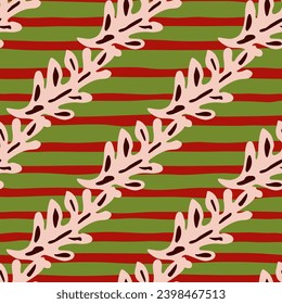 Botanical seamless backdrop featuring foliage and floral elements, blending nature and art for spring and autumn decor.