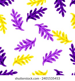 Botanical seamless backdrop featuring foliage and floral elements, blending nature and art for spring and autumn decor.