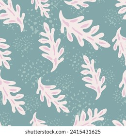Botanical seamless backdrop featuring foliage and floral elements, blending nature and art for spring and autumn decor.