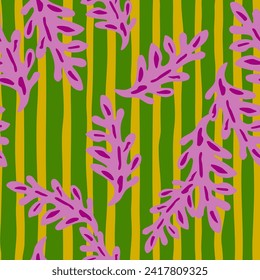 Botanical seamless backdrop featuring foliage and floral elements, blending nature and art for spring and autumn decor.