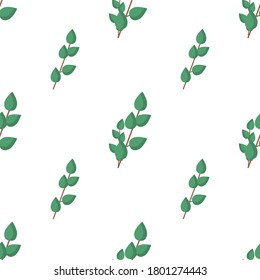 Botanical seamless background, great design for any purposes. Colorful vector illustration. Fabric pattern. Paper art style. Floral wrapping print. Textile ornament.