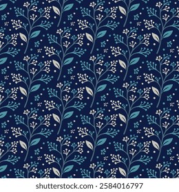 botanical seamless floral pattern with vintage artwork for digital print wallpaper and fabric