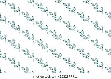 Fundo de padrão sem emenda botânica com ervas e plantas, flores, folhas e muito mais. Fundo de padrão contínuo de botânica e natureza