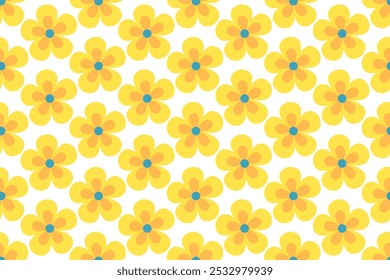 Botanical seamless pattern background with herbs and plants, flowers, leaves and more. Seamless pattern background of botanical and nature