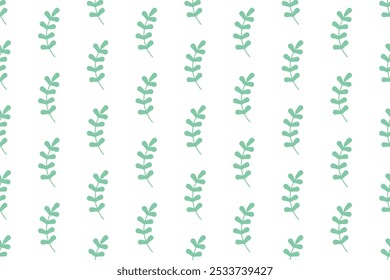 Botanical seamless pattern background with herbs and plants, flowers, leaves and more. Seamless pattern background of botanical and nature