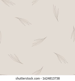 Botanical seamless pattern. Floral background. Line art vector illustration.