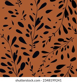Botanische, nahtlose Mustergrafik
