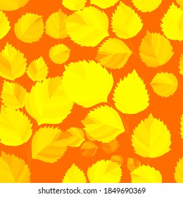Botanical seamless pattern with leaves. Bright summer or spring print for any purposes. Colorful hand drawn illustration. Vintage natural pattern. Organic background.	