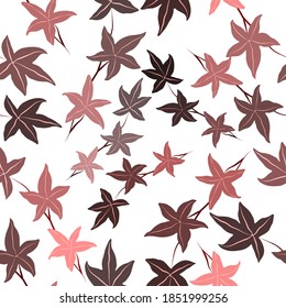 Botanical seamless pattern with leaves. Bright summer or spring print for any purposes. Colorful hand drawn illustration. Vintage natural pattern. Organic background.	