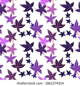 Botanical seamless pattern with leaves. Bright summer or spring print for any purposes. Colorful hand drawn illustration. Vintage natural pattern. Organic background.	
