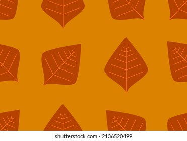 
Botanical seamless pattern with leaves. Floral abstract print design for wallpaper, wrap paper or fabric. Vector hand drawn background. Hawaiian style, autumn style, beach style.