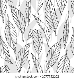 Black And White Leaf Pattern Images Stock Photos Vectors Shutterstock