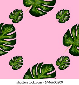 botanical seamless pattern with tropical leaves. Background design. Best for hawaiian style print, wrapping paper