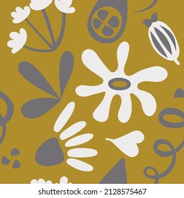 Botanical seamless pattern vector set for wallpaper or background