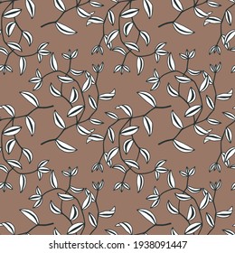 Patrón sin costuras botánicas. Ilustración de material vectorial eps10. 
