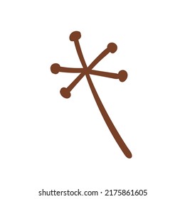 Conjunto botánico de dibujos de paredes vectoriales. Patrón floral y arbolado con forma abstracta Ilustración vectorial. Hojas de café beige marrón
