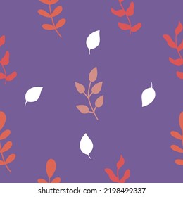 Botanical set of vector wall drawings. Floral and leafy pattern with abstract shape Vector illustration.Brown Beige white coffee leaves