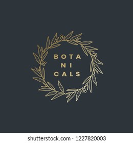 Vector de diseño de placa de estilo botánico