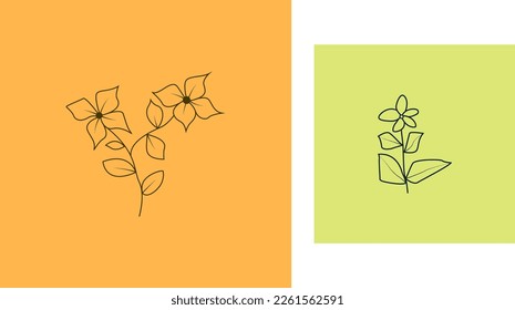 Botanical SVG, Flower Svg, Flower Bundle Svg, Floral svg illustration of an tree with leaves