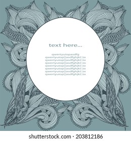 Botanical template. Vector illustration for greeting card, banner, cover etc.