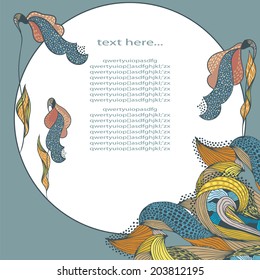 Botanical template. Vector illustration for greeting card, banner, cover etc.