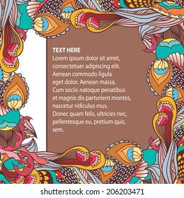Botanical template. Vector illustration for greeting card, banner, cover etc.