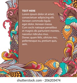 Botanical template. Vector illustration for greeting card, banner, cover etc.
