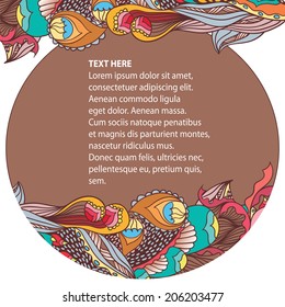 Botanical template. Vector illustration for greeting card, banner, cover etc.