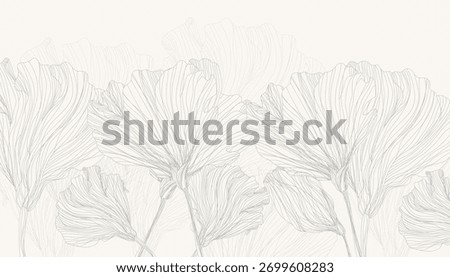 Botanical texture background grey and white flowers