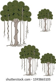 Botanical tree garden vector art