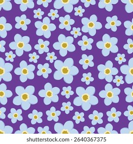 Botanical trendy seamless pattern. Flower and leaves abstract shape doodle art design for print, wallpaper, clipart, wall art for home decoration