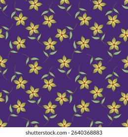 Botanical trendy seamless pattern. Flower and leaves abstract shape doodle art design for print, wallpaper, clipart, wall art for home decoration