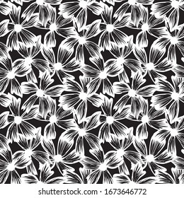 Botanical tropical Floral seamless Pattern for fashion prints, swimwear, backgrounds, websites, wallpaper, crafts