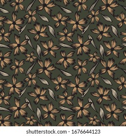 Botanical tropical Floral seamless Pattern for fashion prints, swimwear, backgrounds, websites, wallpaper, crafts