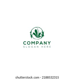 Botanical vector art logo design