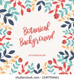 Botanical vector background. Floral background