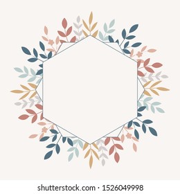 Botanical vector frame. Floral background