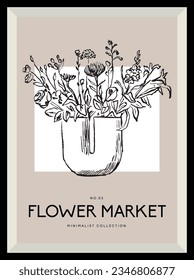 Botanische Vektorgrafik. Kunst für Postkarten, Tapete, Banner, Hintergrund, Branding