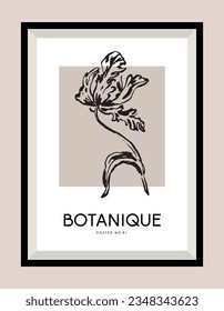 Botanische Vektorgrafik. Kunst für Postkarten, Tapete, Banner, Plakatdesign