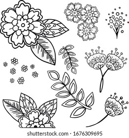 Botanische Vektorillustration. Grafische Design-Elemente für Ihr Logo und Ihre Identität