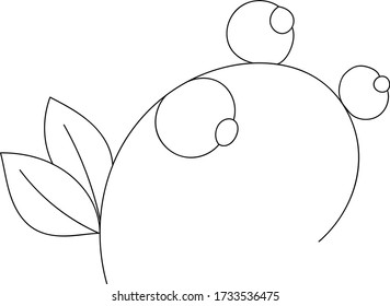 Botanical vector illustration of plants. Ink drawing in Doodle style on a white background. Decorative element for spring and summer design 