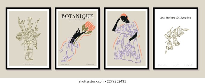 Botanical vector illustration poster collection
